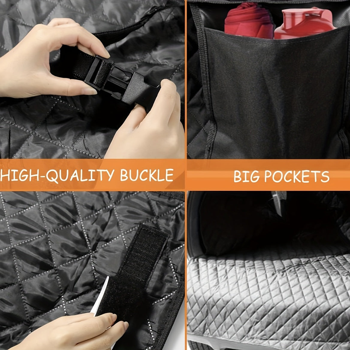 Rivestimento resistente per bagagliaio per cani, coprisedile per animali domestici a 3 strati, antiscivolo