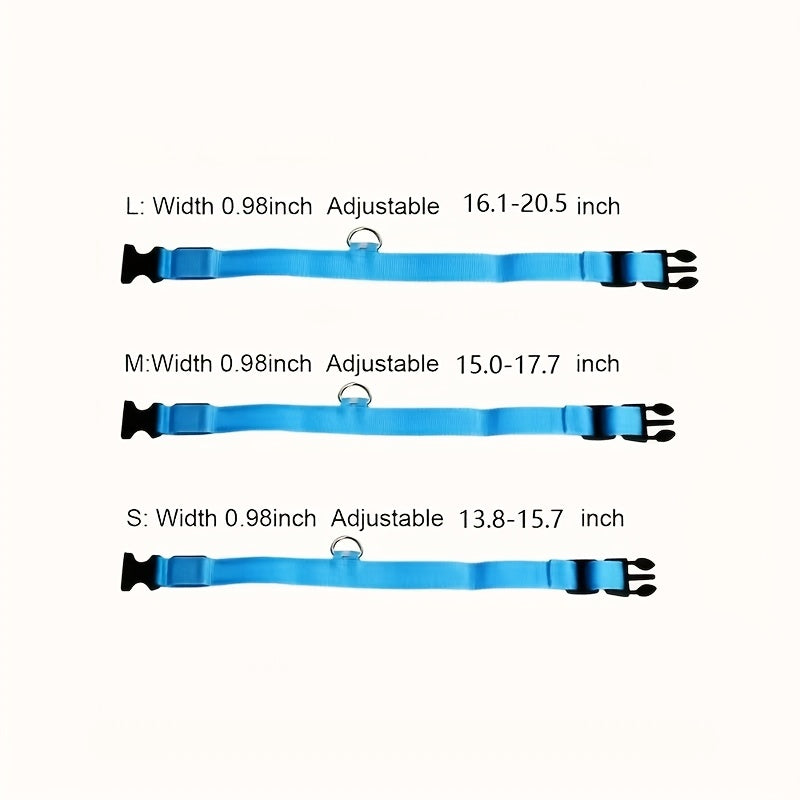 Collare Luminoso Regolabile per Cani – Sicurezza Notturna e Visibilità