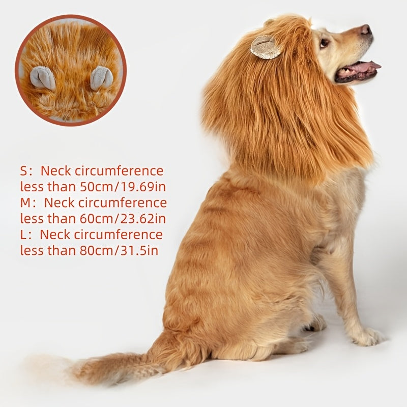 Costume per cane - Criniera di leone in peluche per cani