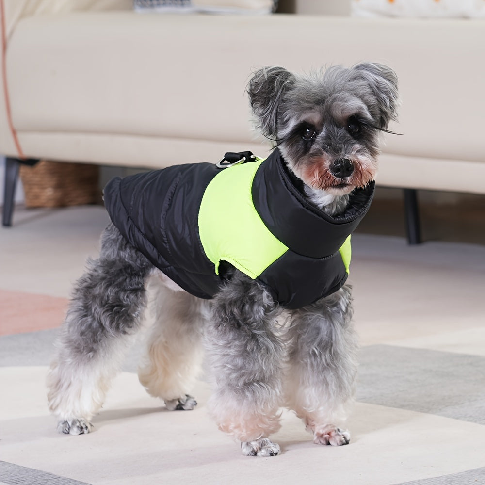 Gilet imbottito per animali domestici, cappotto con cerniera posteriore per cani