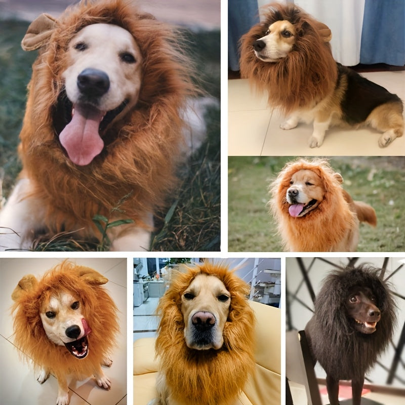 Costume per cane - Criniera di leone in peluche per cani