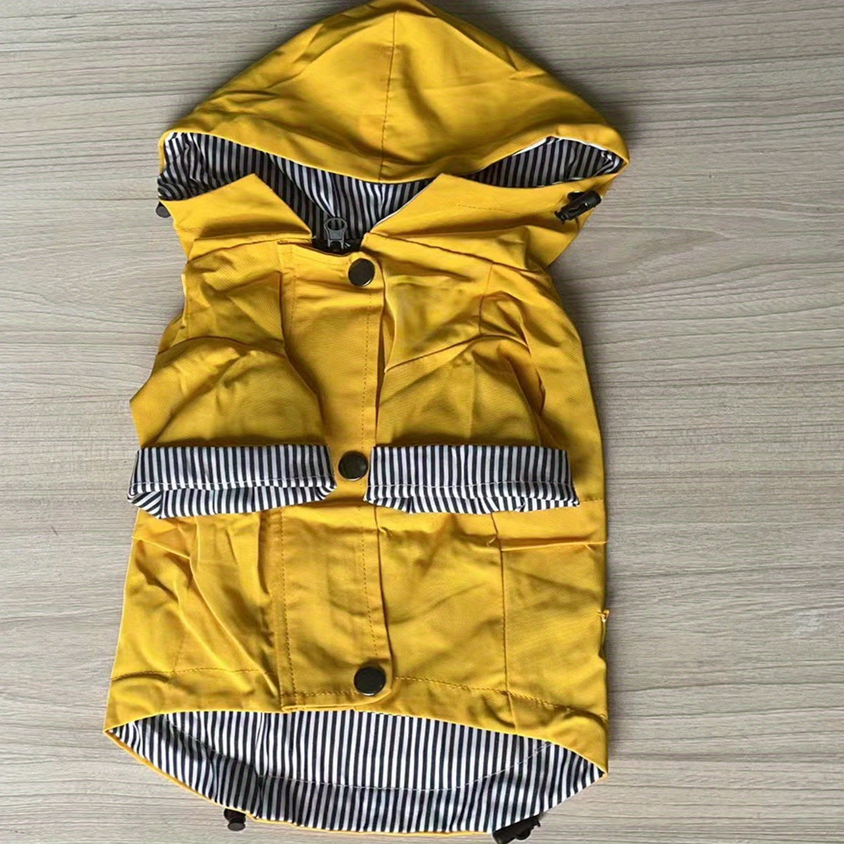 Giacca Antipioggia a Righe per Cuccioli – Cappotto Impermeabile per Animali Domestici