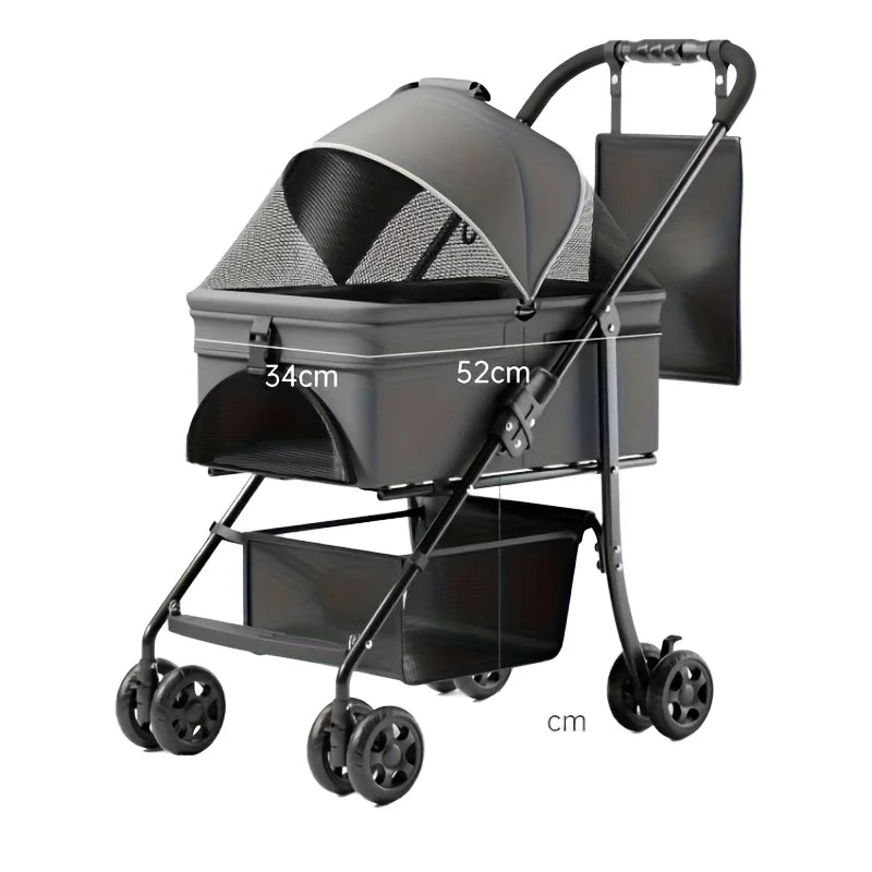 Passeggino per animali domestici, adatto per cani di piccola e media taglia