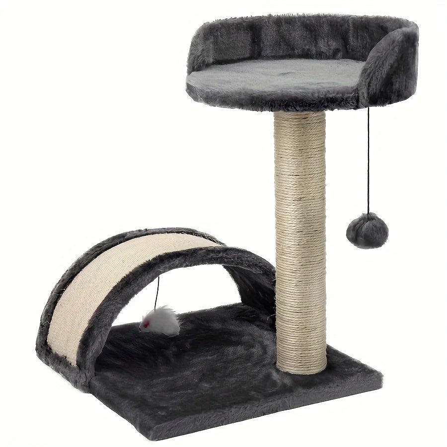 Arco tiragraffi in peluche per gatti