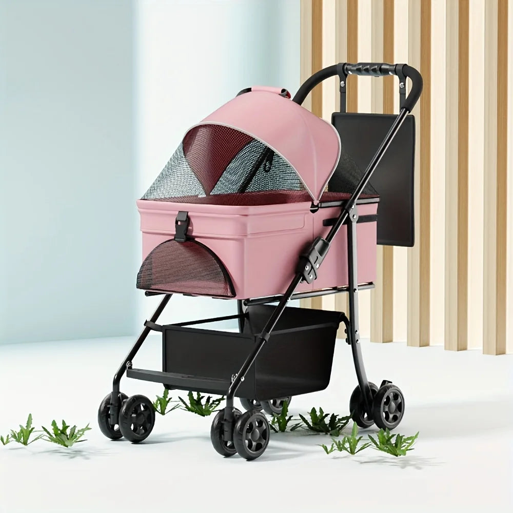 Passeggino per animali domestici, adatto per cani di piccola e media taglia
