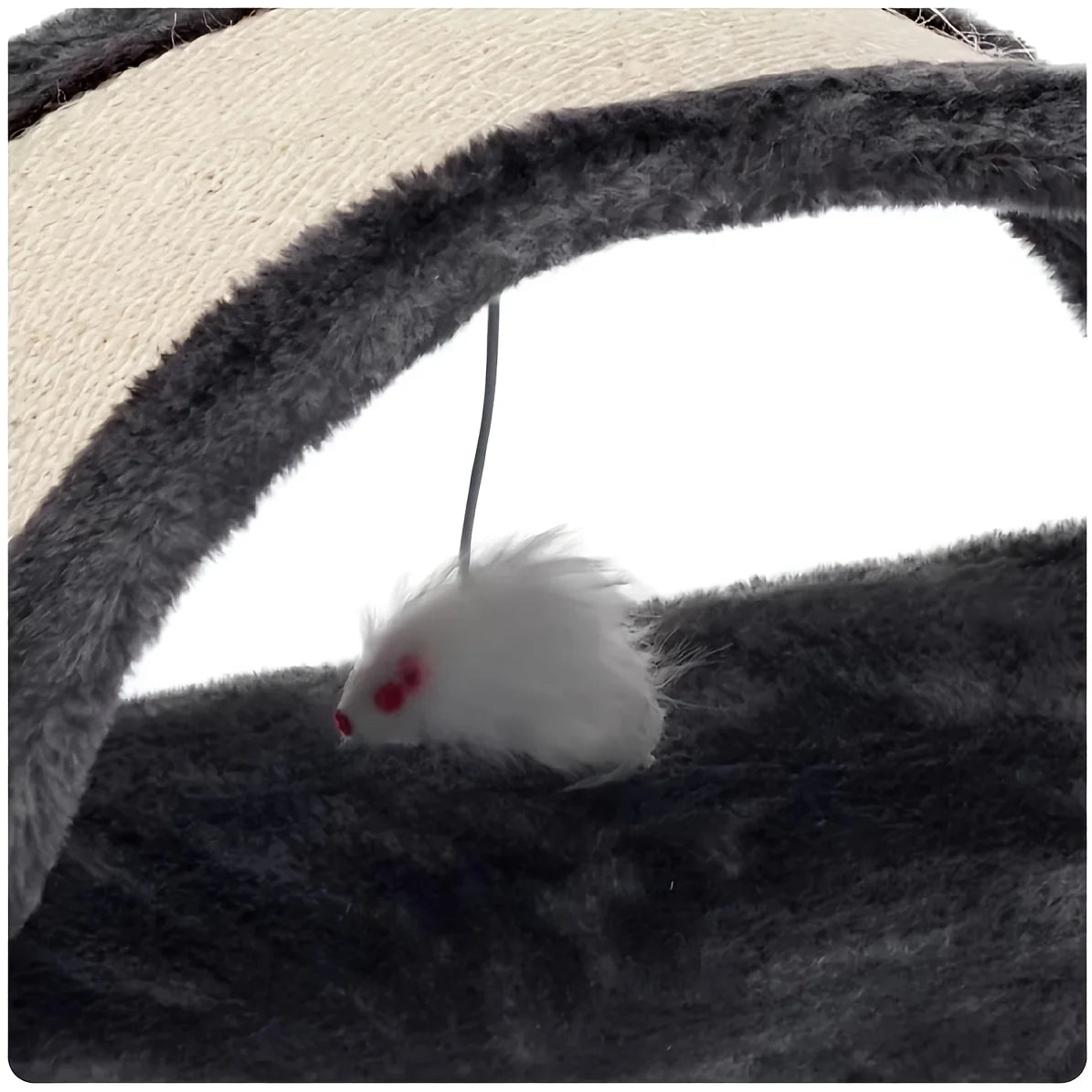 Arco tiragraffi in peluche per gatti