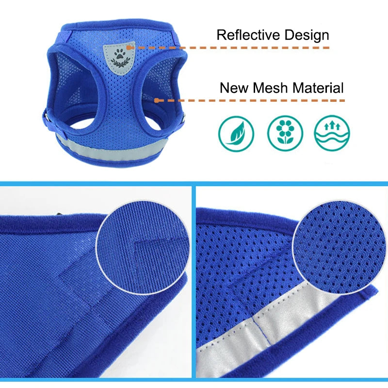 Pettorina per gatti e cani piccola taglia | Riflettente con sgancio rapido