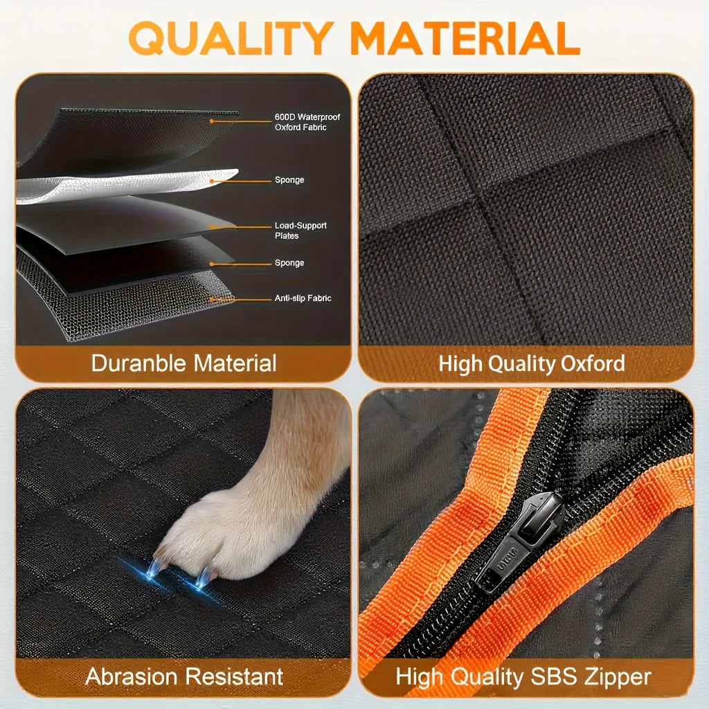 Coprisedile impermeabile per auto con fondo rigido per cani