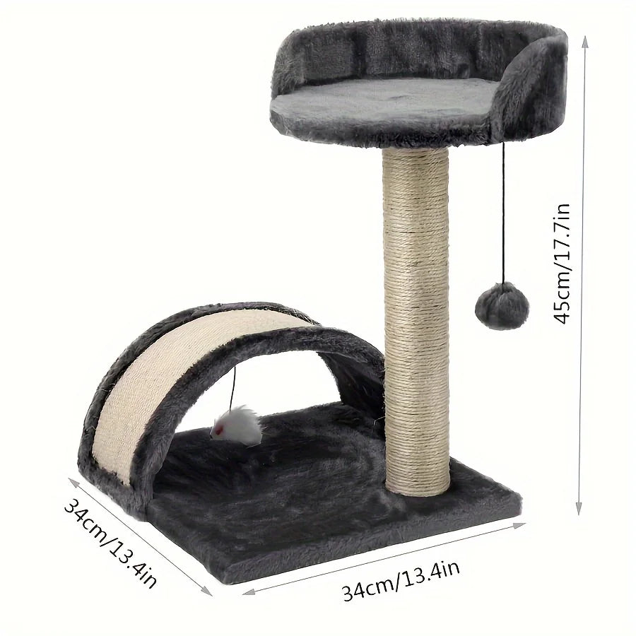 Arco tiragraffi in peluche per gatti