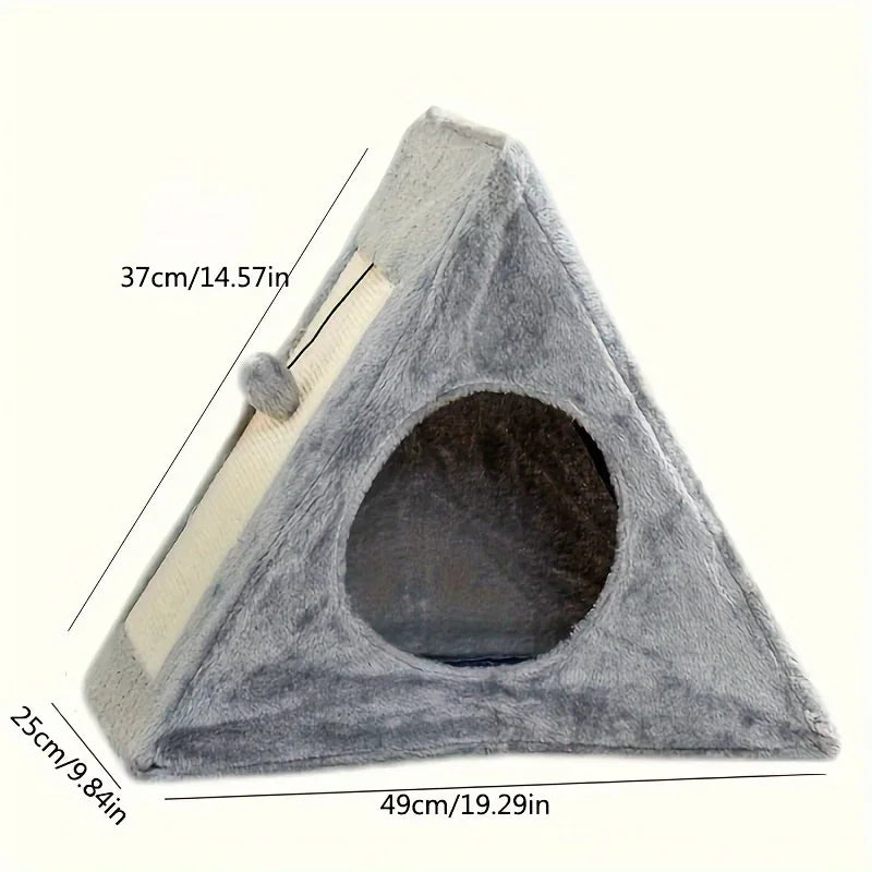 Cuccia e tiragraffi per gatto