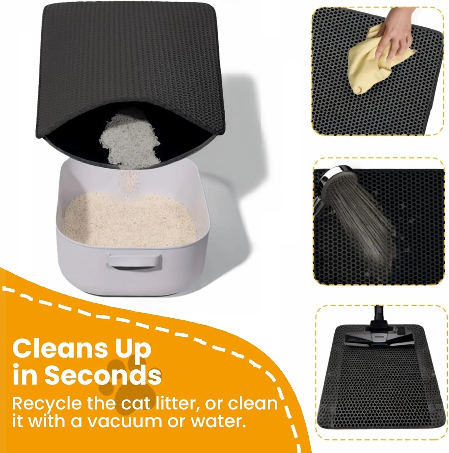 Tappetino per lettiera per gatti a doppio strato