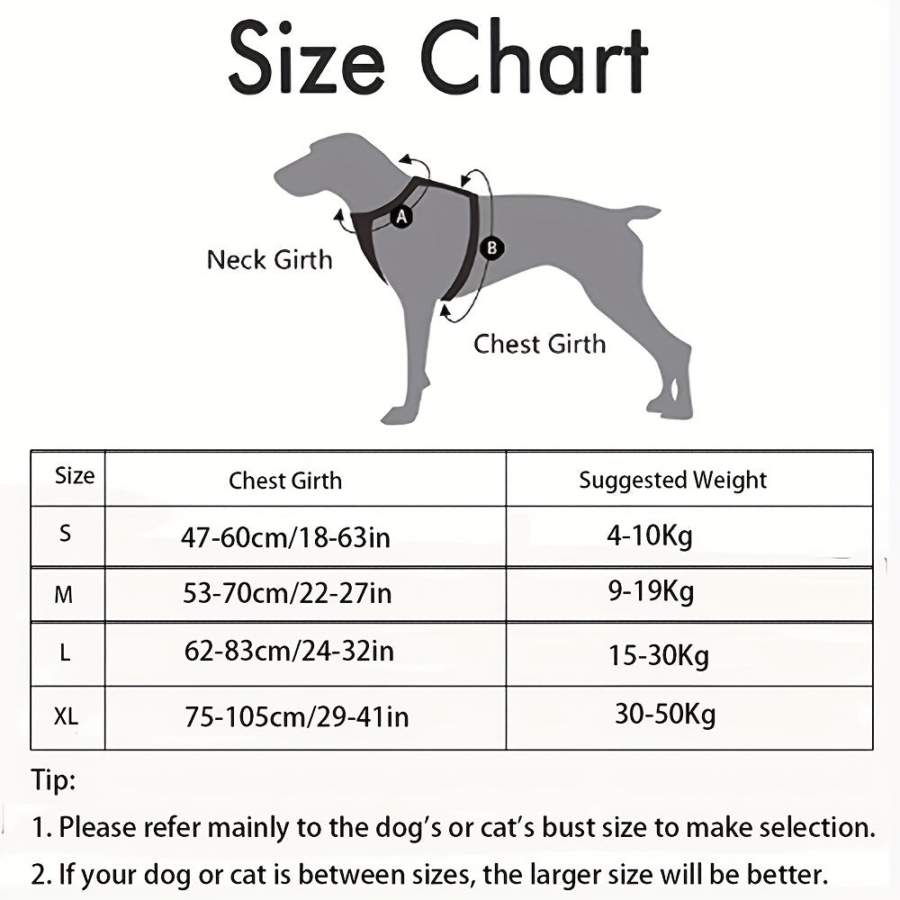 Pettorina per cani anti-tiro, con imbottitura morbida, regolabile e riflettente
